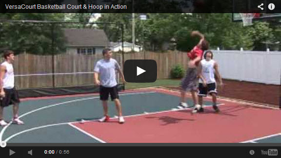 versacourt backyard basketball court video
